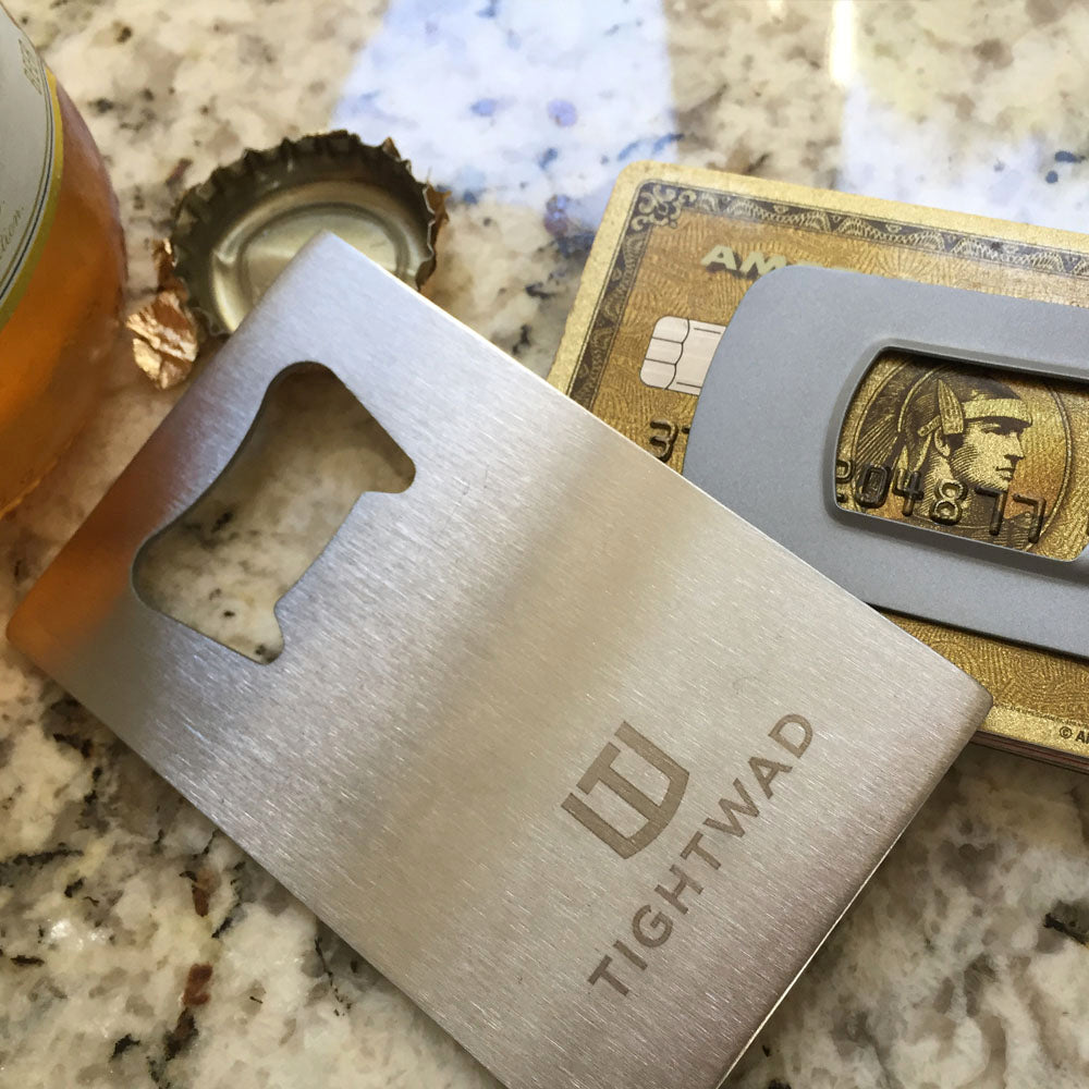 Bottle opener card sportsman design option