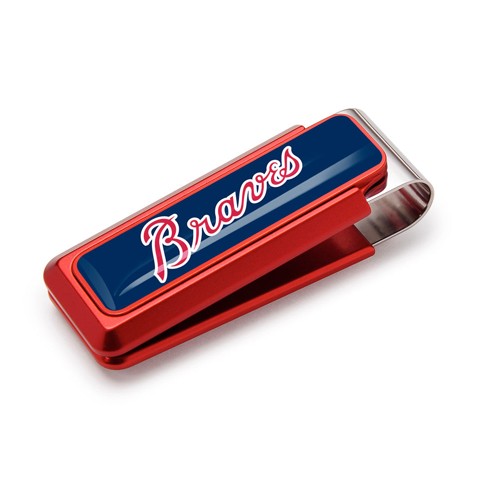 Atlanta Braves logo money clip with urethane coating