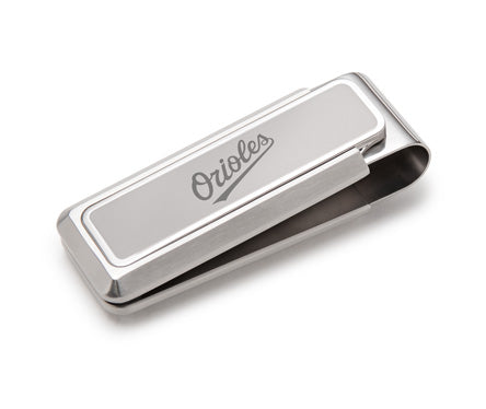 Baltimore Orioles laser-engraved stainless money clip