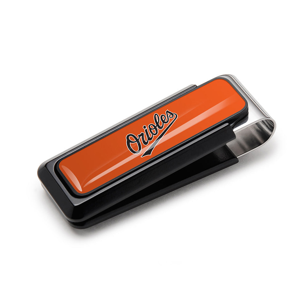 Baltimore Orioles logo money clip with urethane coating
