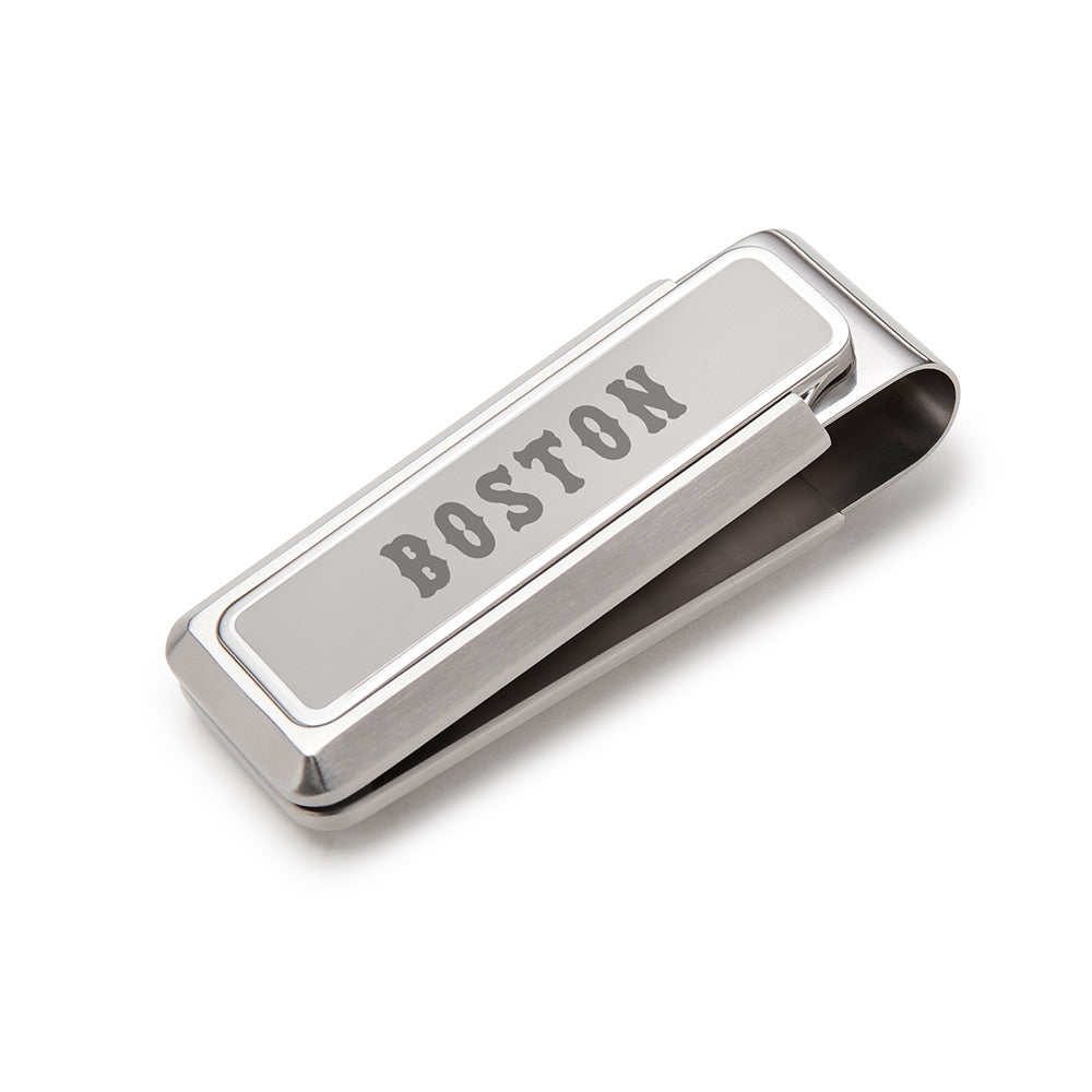Boston Red Sox laser-engraved stainless money clip
