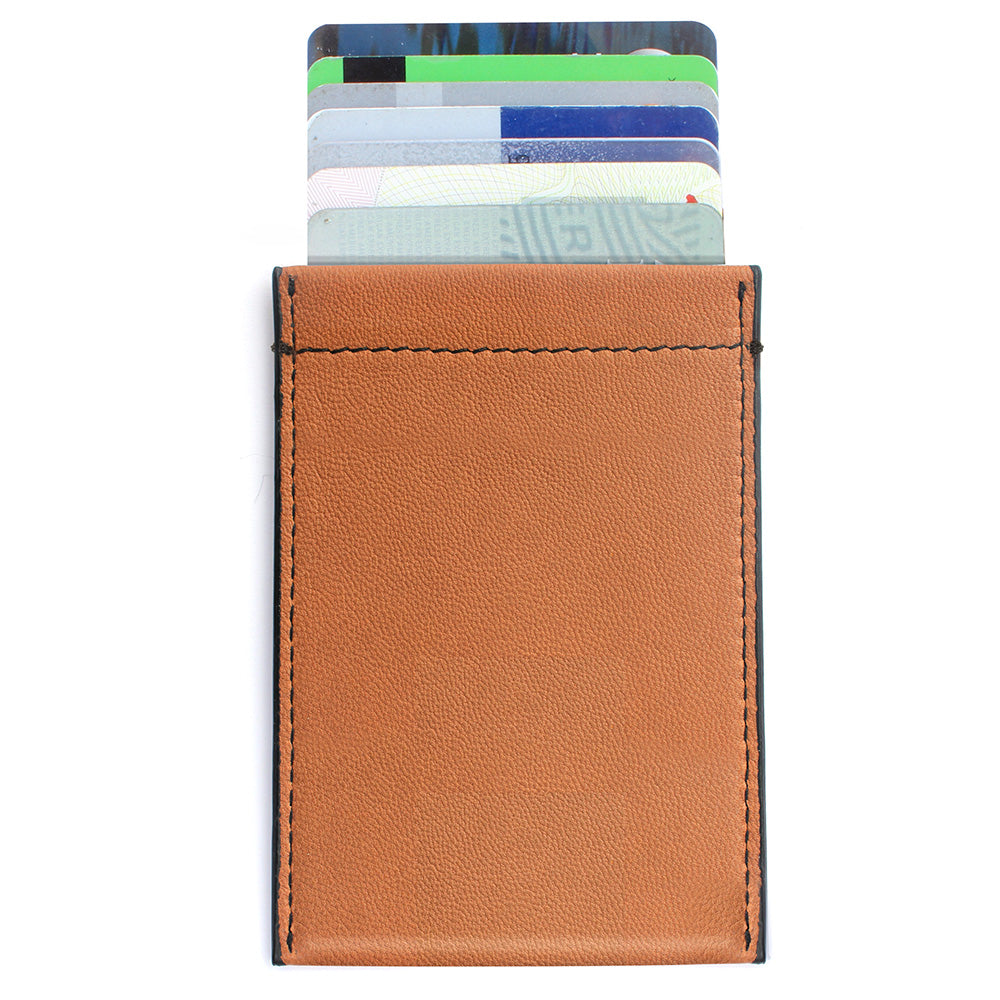 Tan Leather RFID Case