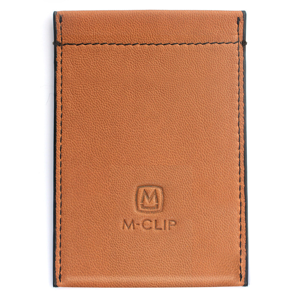 Tan leather RFID-blocking card case, wallet alternative