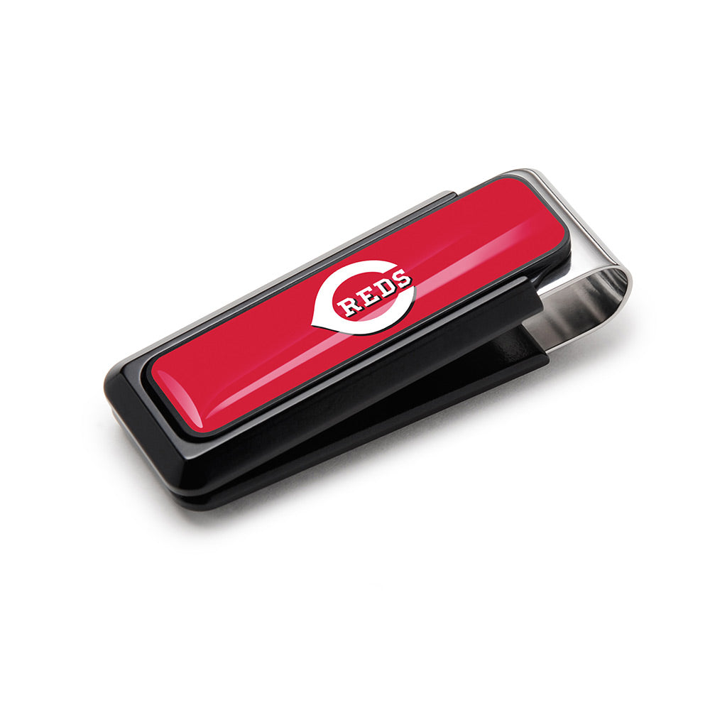 Cincinnati Reds logo money clip with urethane coating