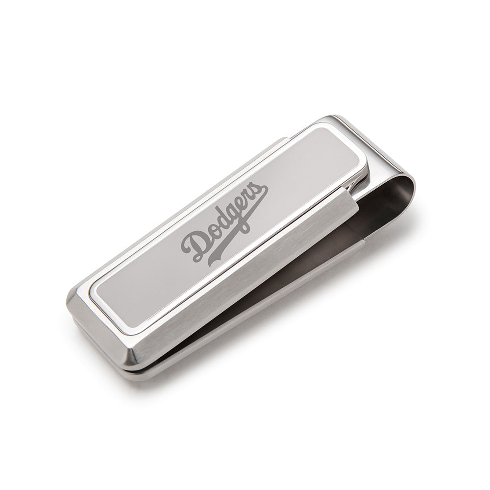 Los Angeles Dodgers laser-engraved stainless money clip