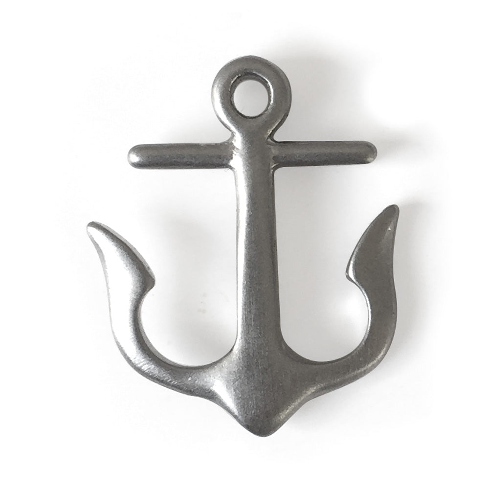 Antiqued anchor lapel and tie pin