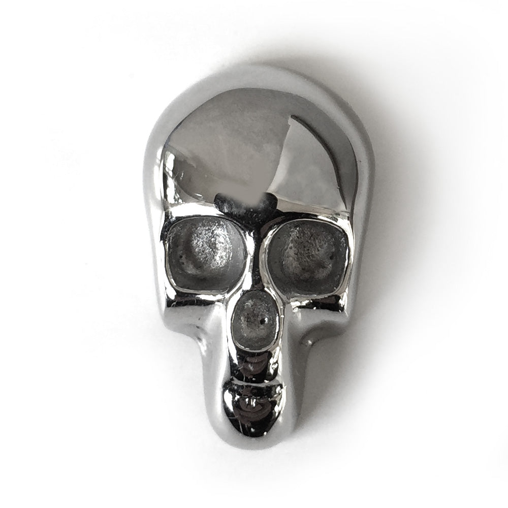 Polished skull magnetic lapel and tie pin