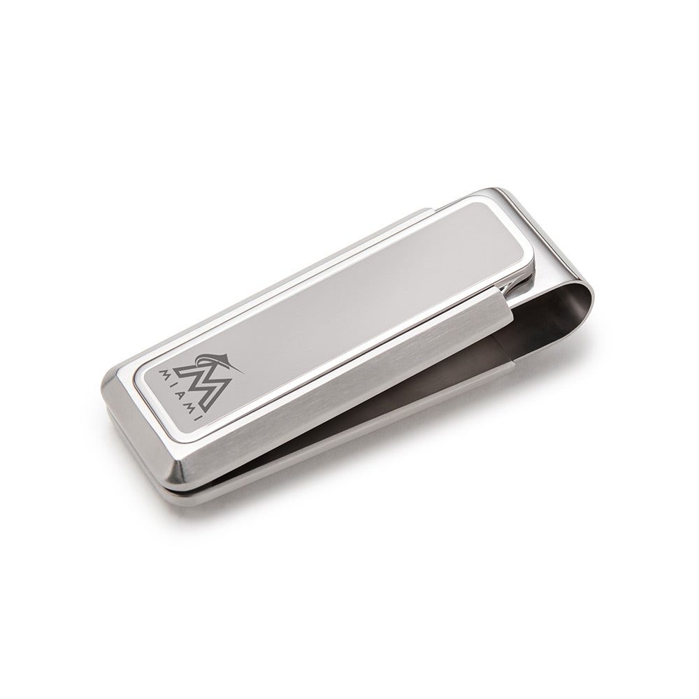 Miami Marlins laser-engraved stainless money clip