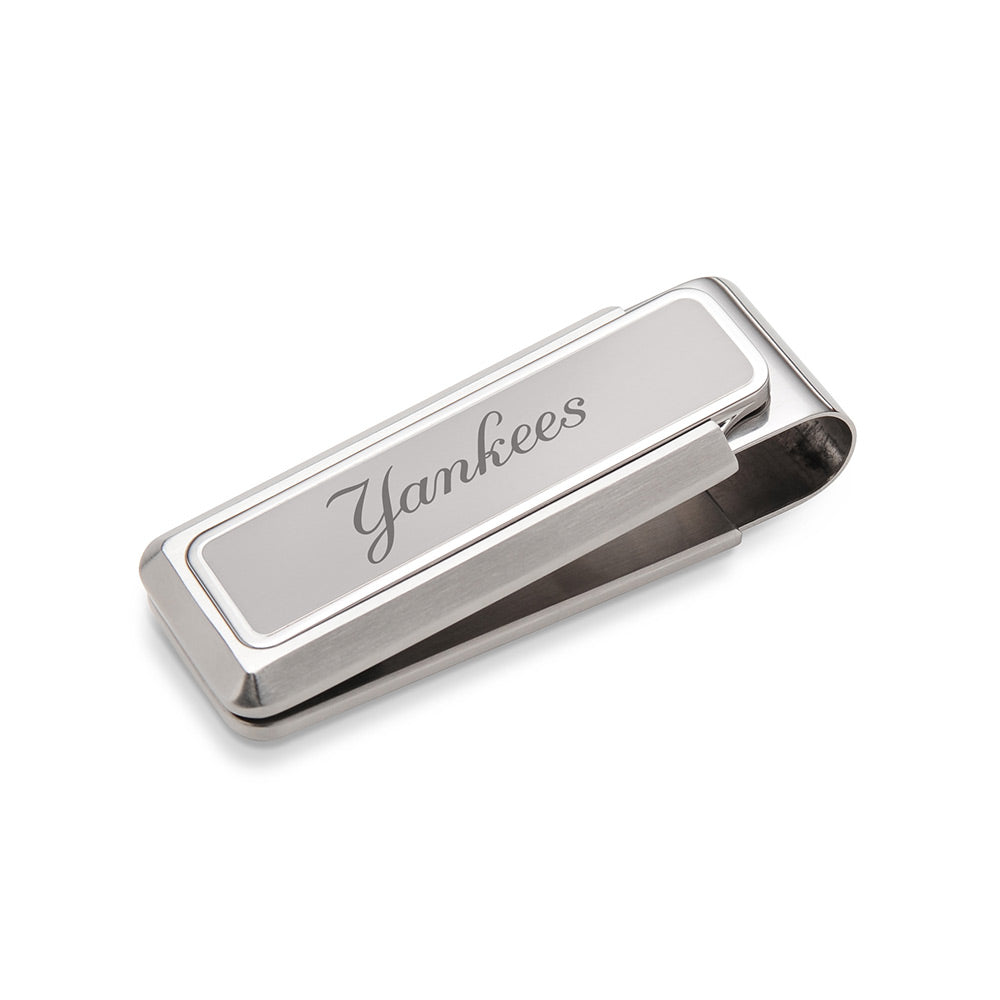 New York Yankees laser-engraved stainless money clip