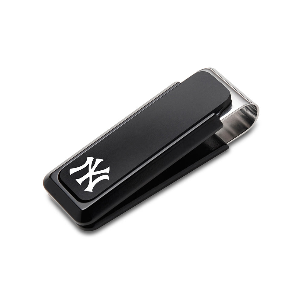 New York Yankees black solid slide money clip, laser engraved