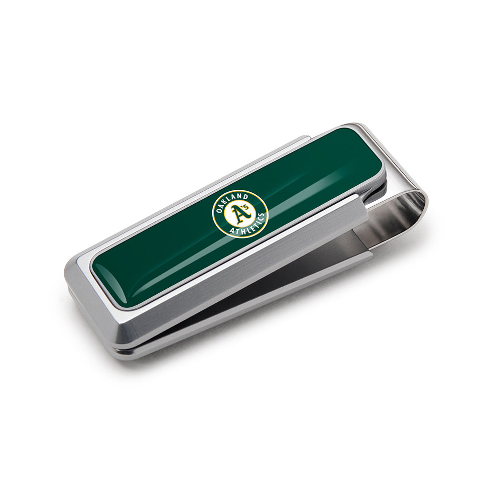 Oakland Athletics logo money clip with urethane coating