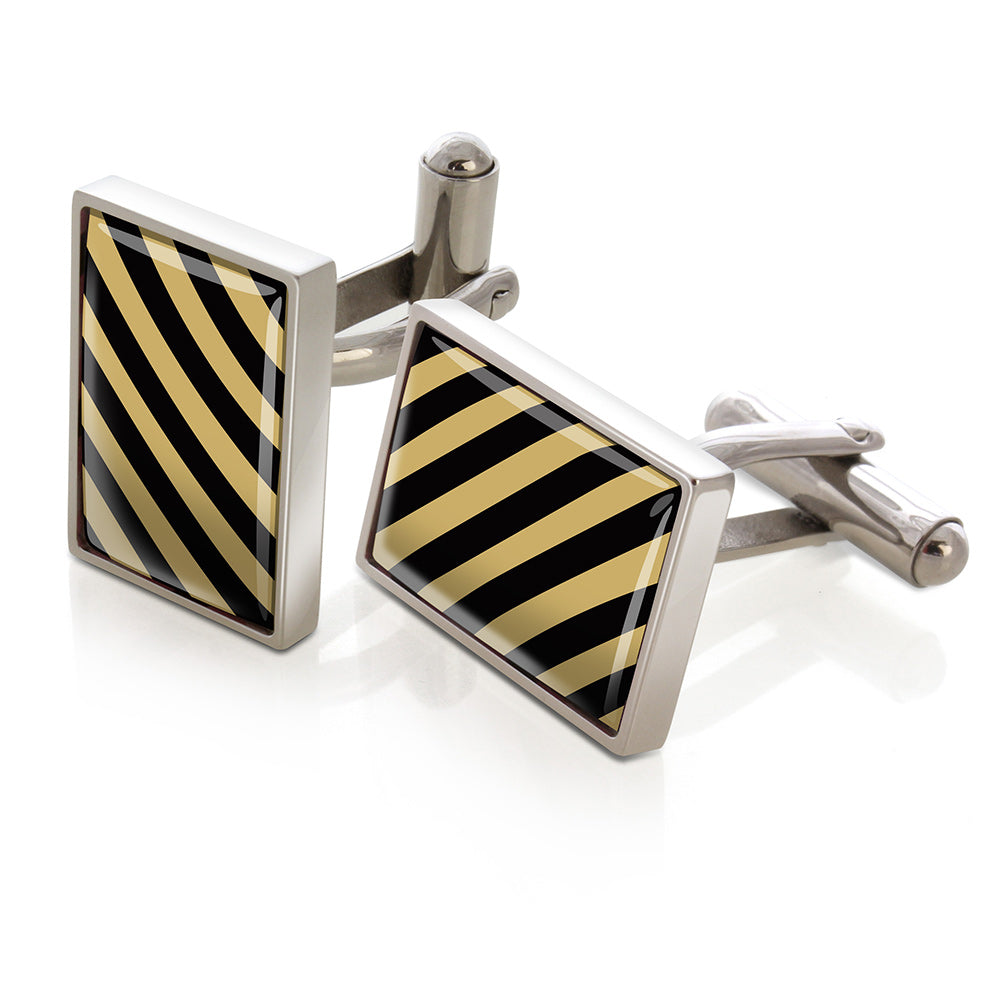 Cufflinks in black and gold team colors