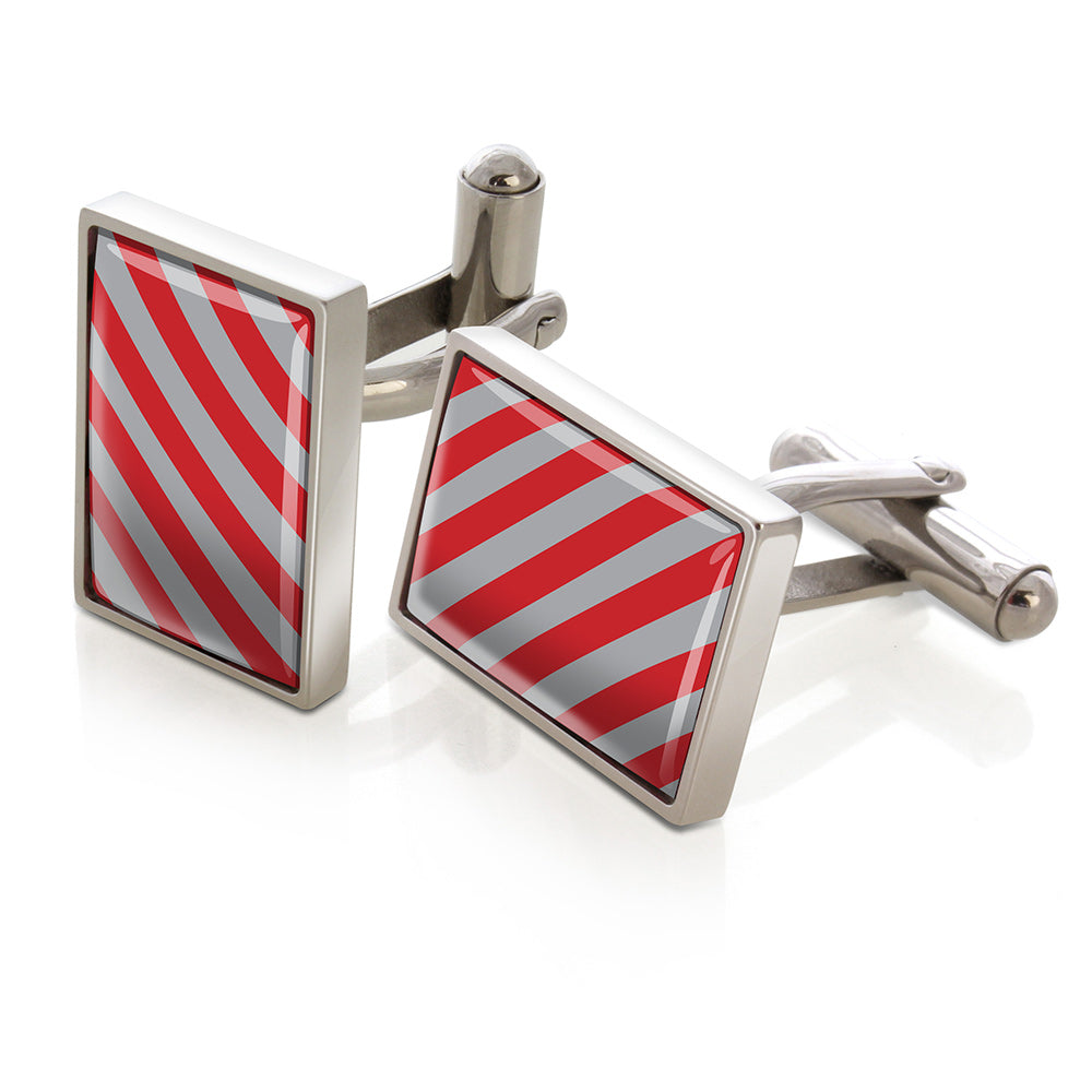 Cufflinks in red and gray team colors