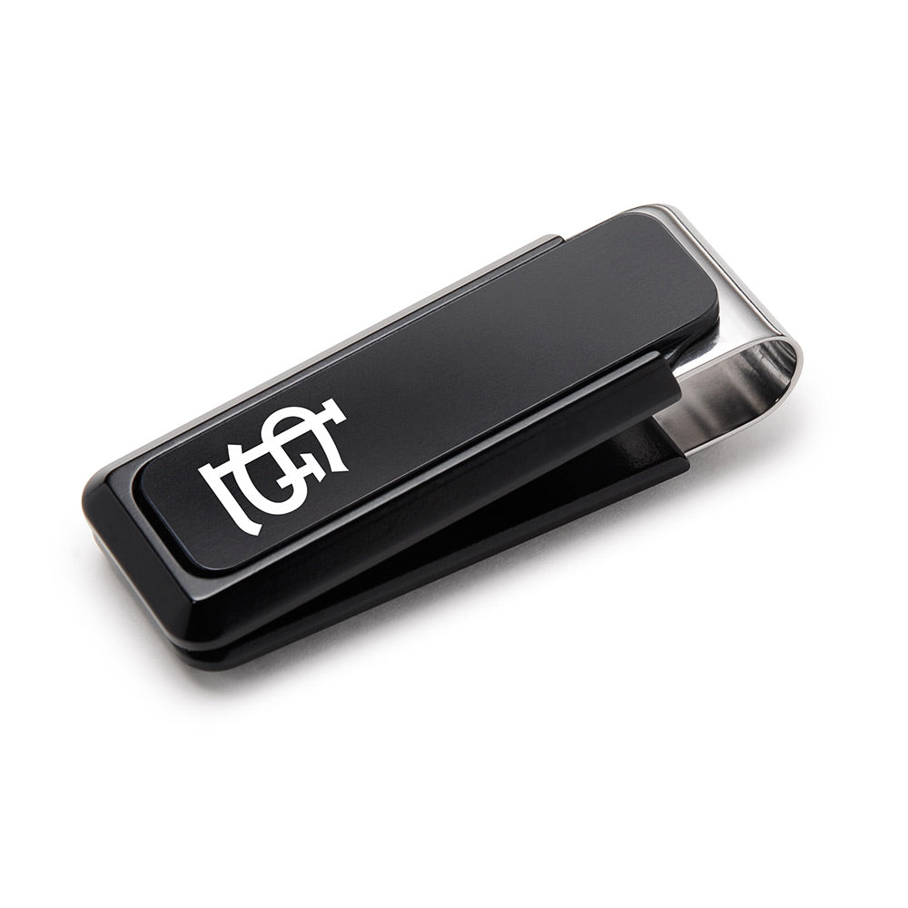 St. Louis Cardinals black solid slide money clip, laser engraved