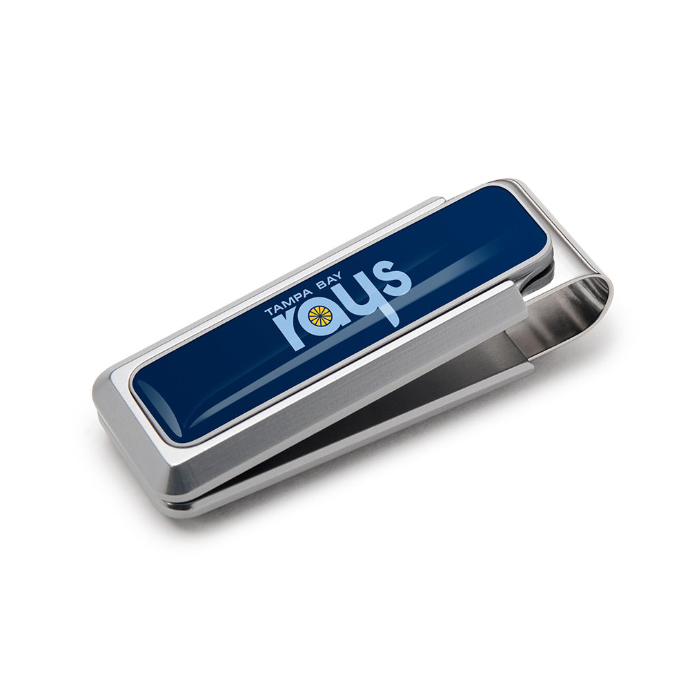 Tampa Bay Rays logo money clip with urethane coating