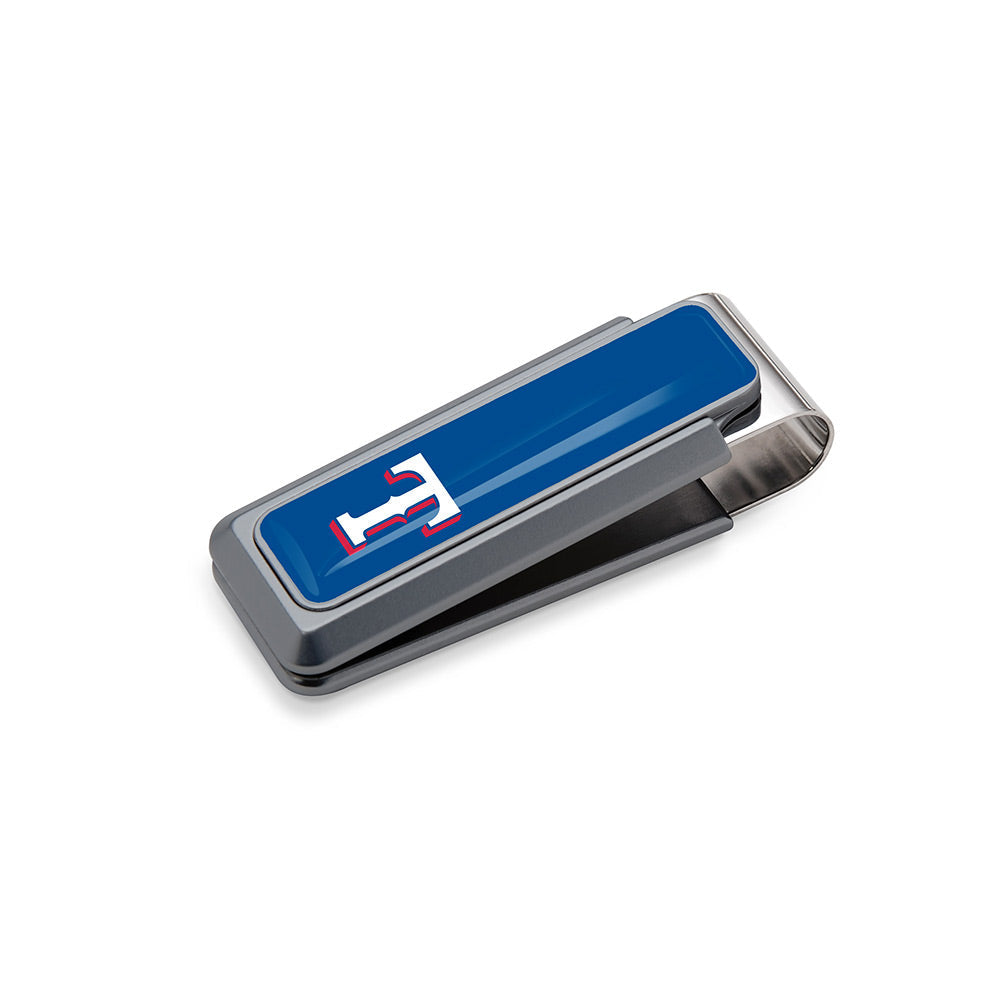 Texas Rangers logo money clip with urethane coating