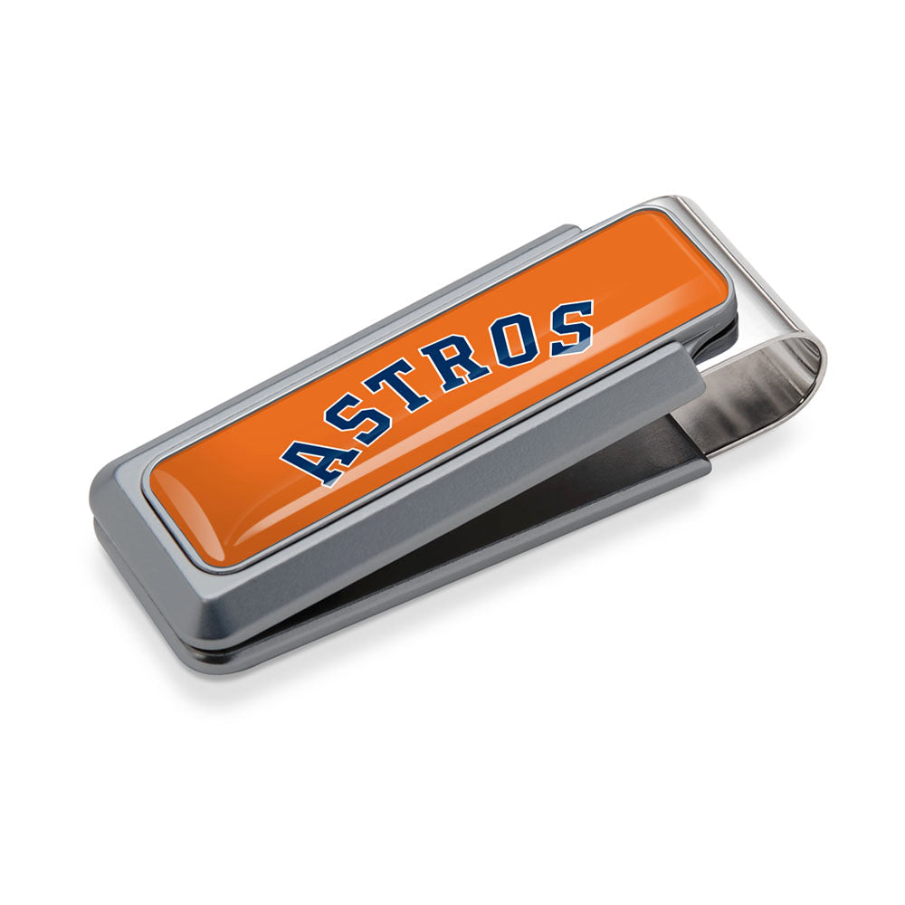 Houston Astros logo money clip with urethane coating