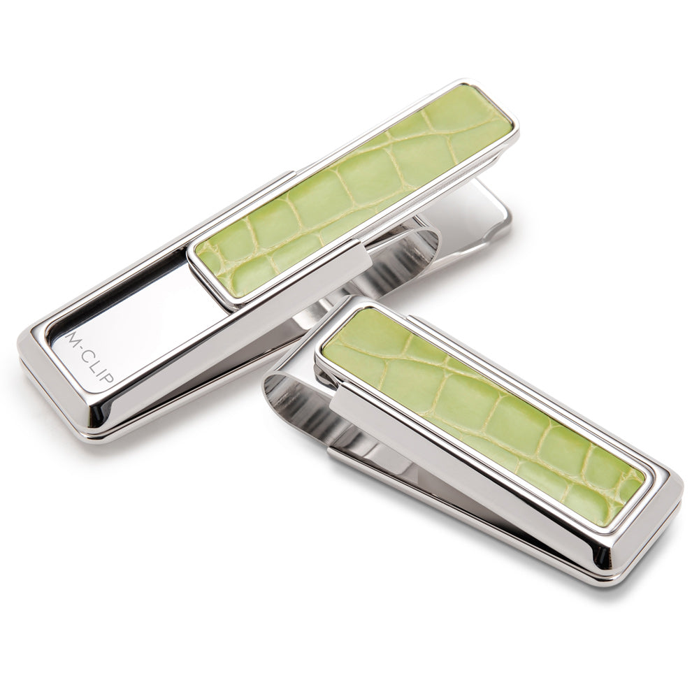Rodeo Lime Green Alligator Money Clip