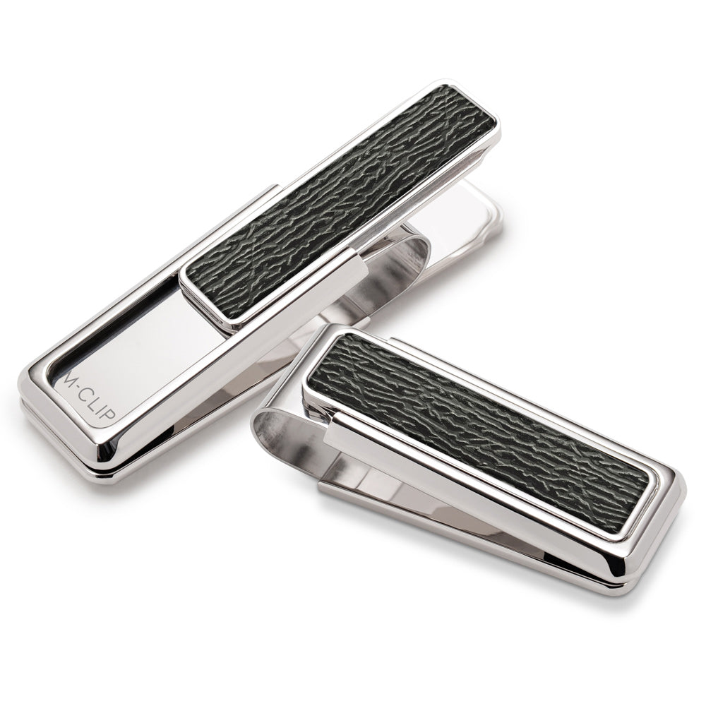 Black Shark Skin Money Clip