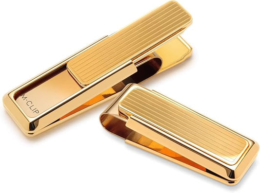 New Yorker Gold Channeled Slide Money Clip