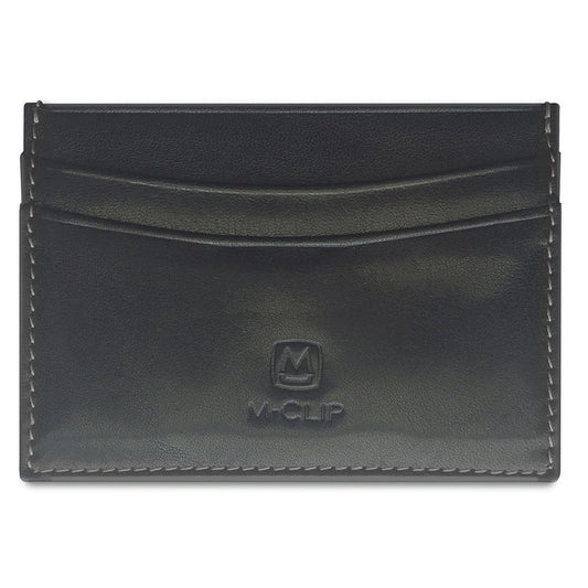 Black Horizontal Leather RFID Case