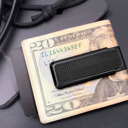 Stainless Blackout Chevron Money Clip