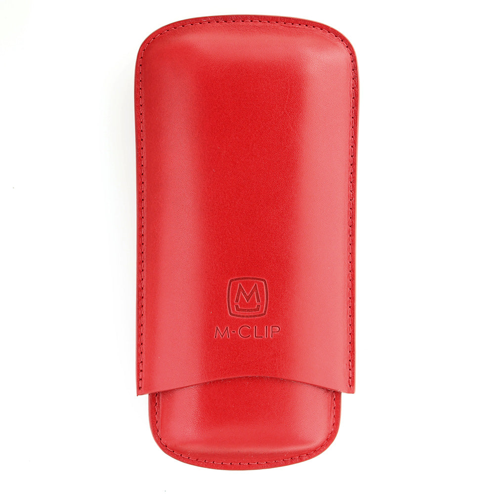 Red Calfskin Cigar Case