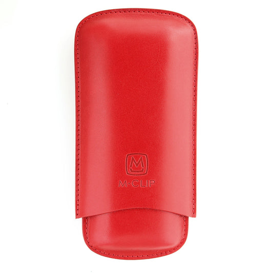 Red Calfskin Cigar Case