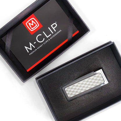 Natural Anodized White Golf Ball Money Clip