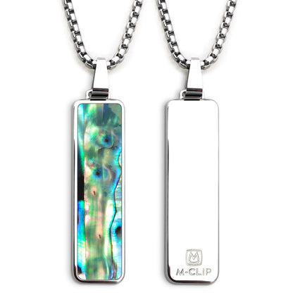 Polished Pendant with Green Abalone Inlay