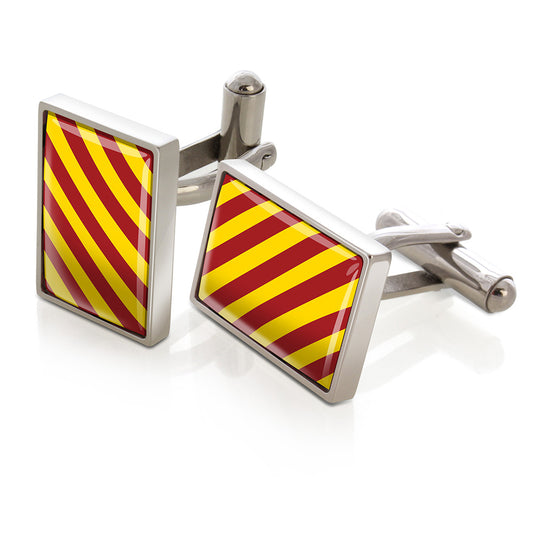 Crimson & Yellow Inlay Cufflinks
