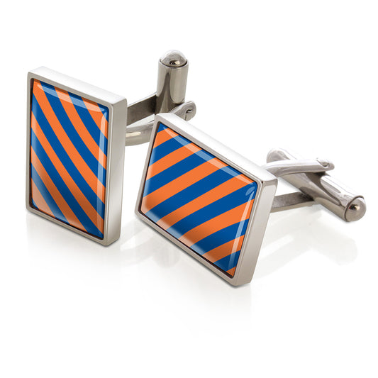 Orange & Blue Inlay Cufflinks