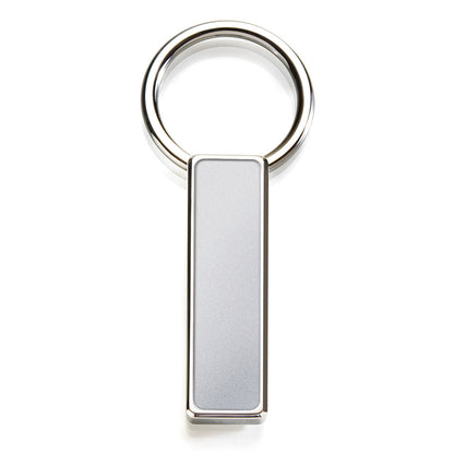 Brushed Rhodium Key Ring