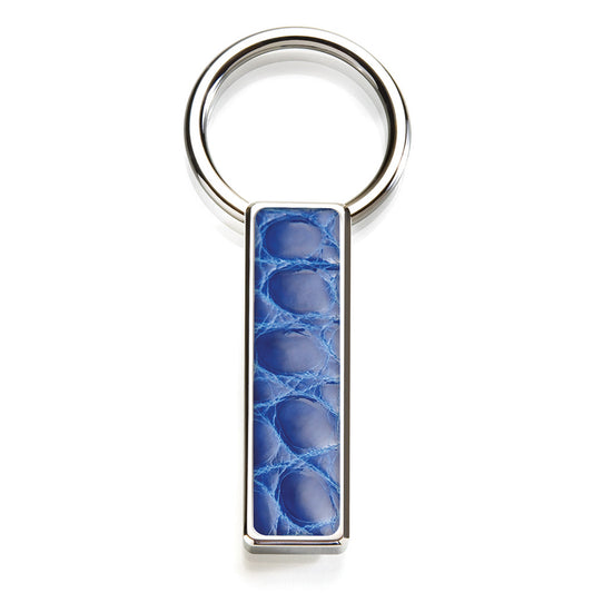 Dark Blue Alligator Key Ring