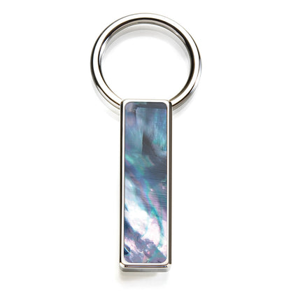Gray Mother of Pearl Key Ring