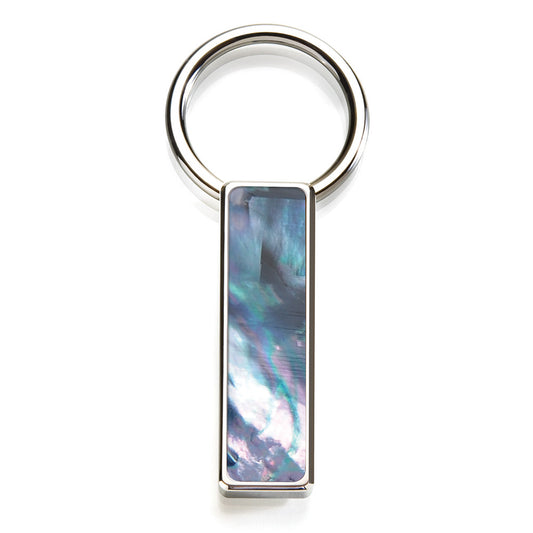 Gray Mother of Pearl Key Ring