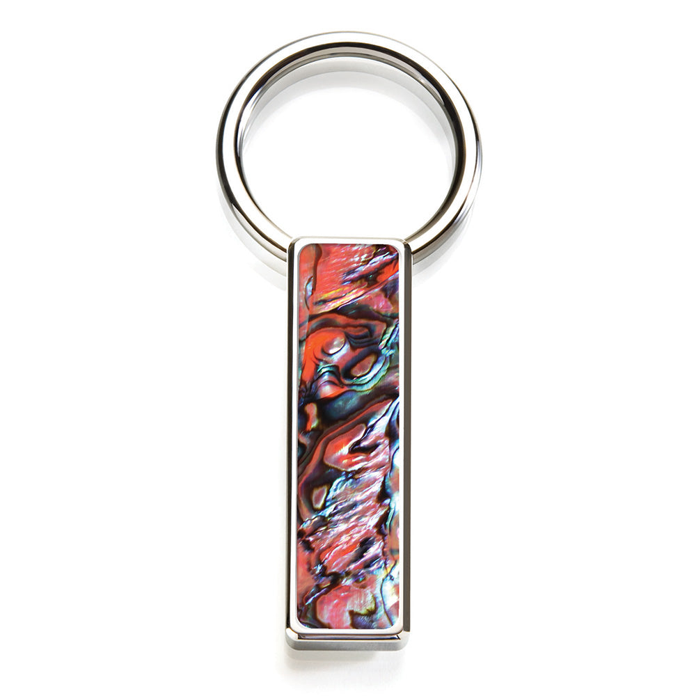 Orange Abalone Key Ring