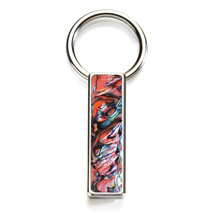 Orange Abalone Key Ring