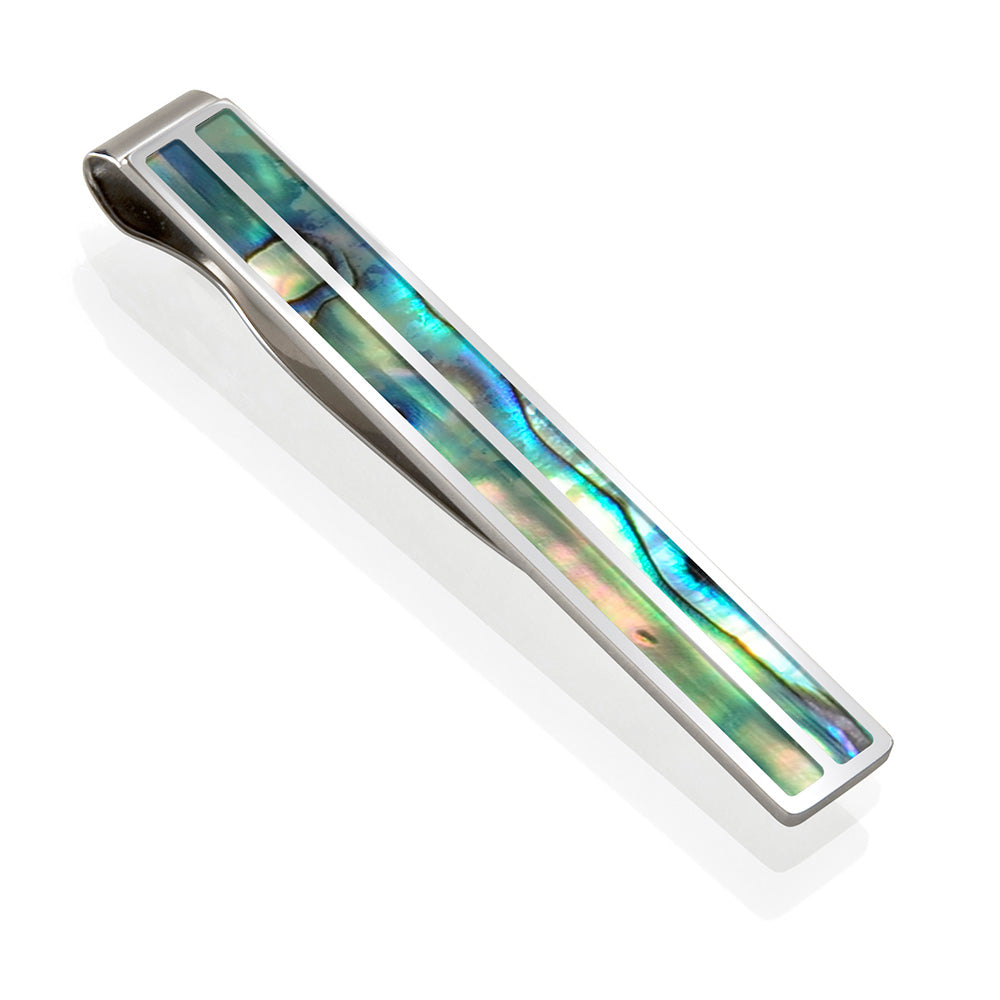 Green Abalone Tie Clip