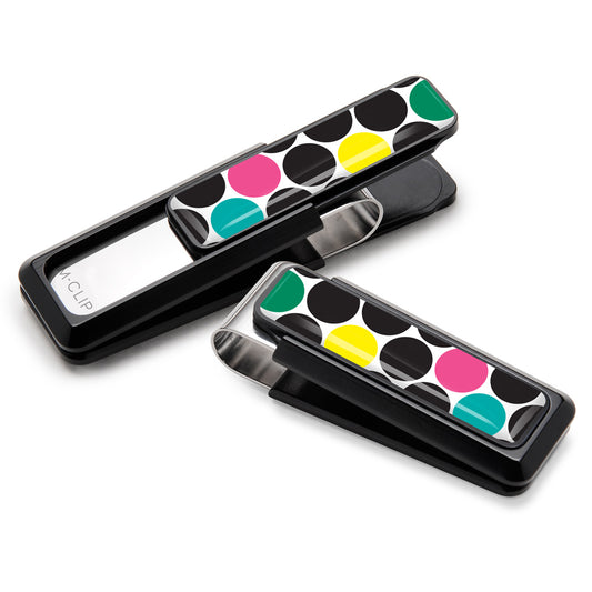Black with Polka Dot Inlay Money Clip