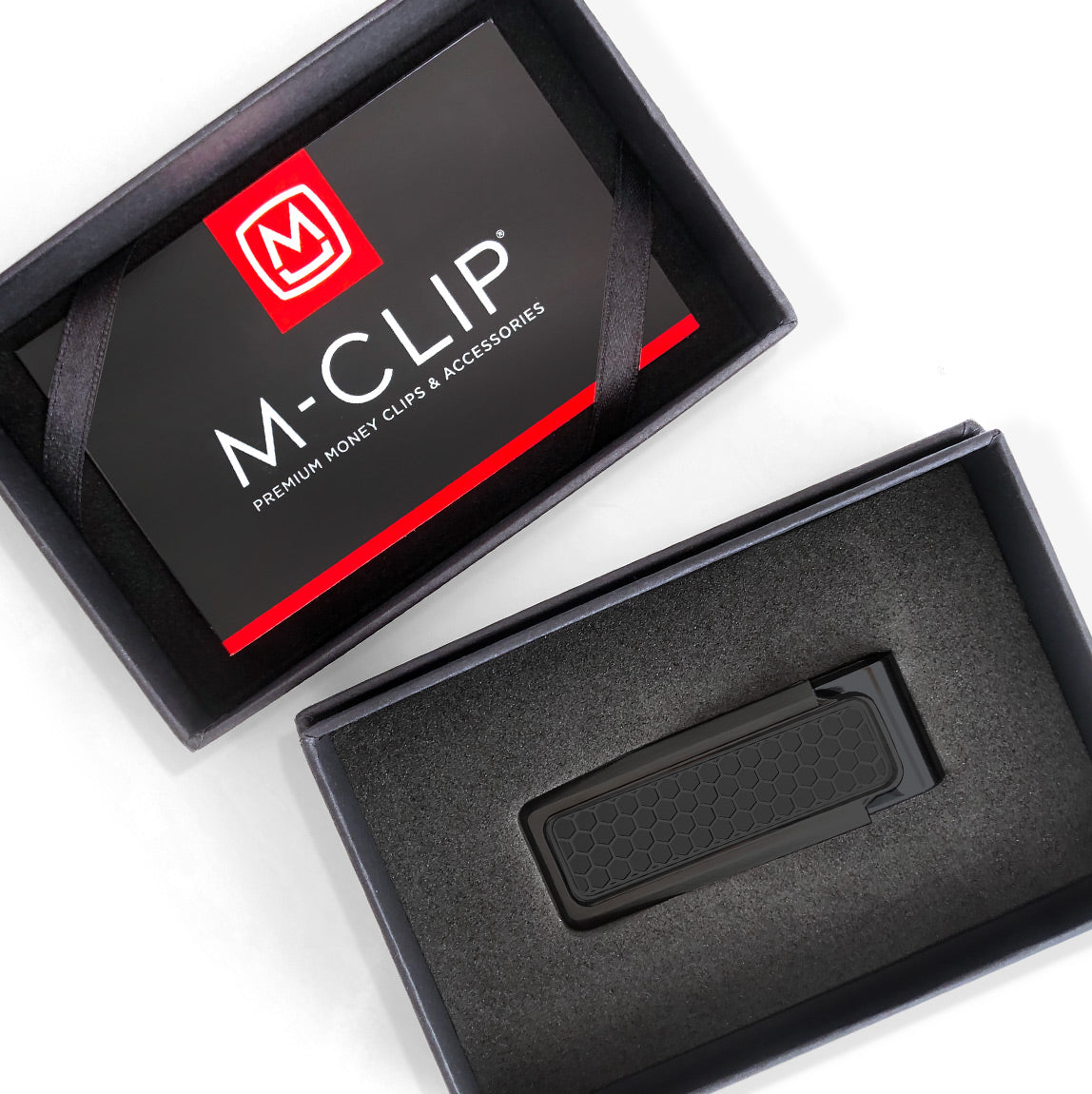 Stainless Blackout Honeycomb Money Clip