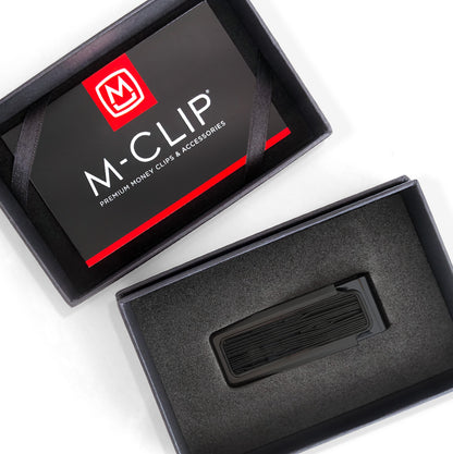 Stainless Blackout Woodgrain Money Clip