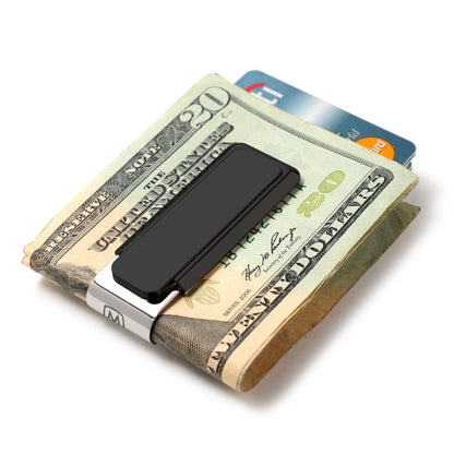 Black Solid Slide Money Clip