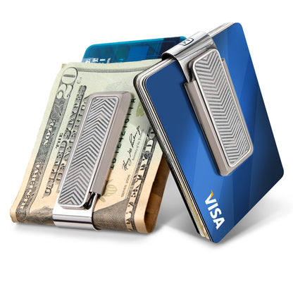 Stainless Brushed With Etched Chevron Money Clip