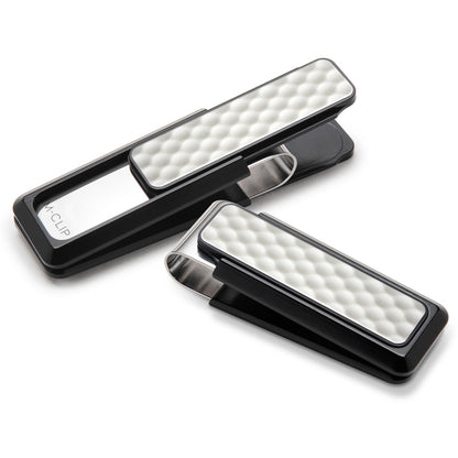 Black Anodized White Golf Ball Money Clip
