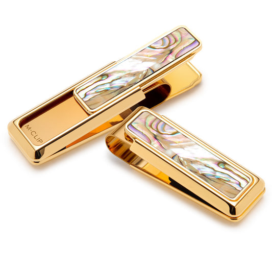 New Yorker Gold Yellow Abalone Money Clip