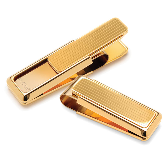New Yorker Gold Channeled Slide Money Clip