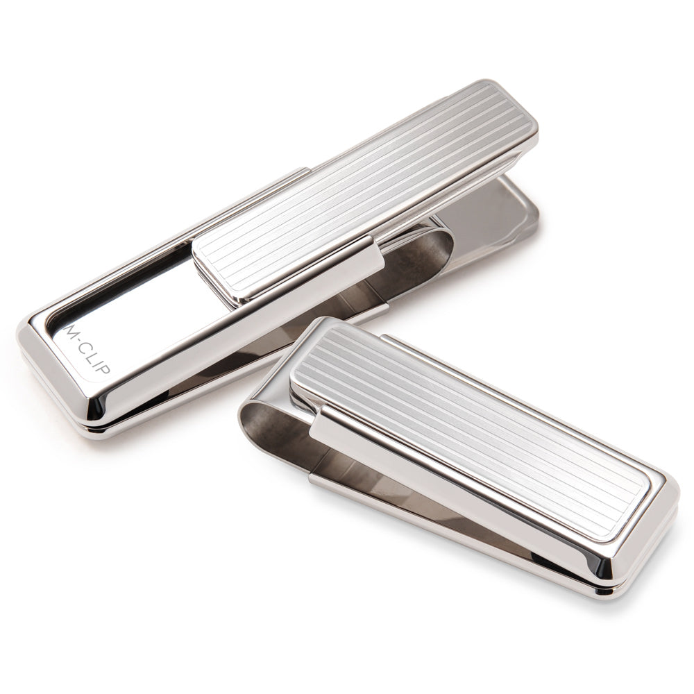 Monterey Rhodium Channeled Slide Money Clip