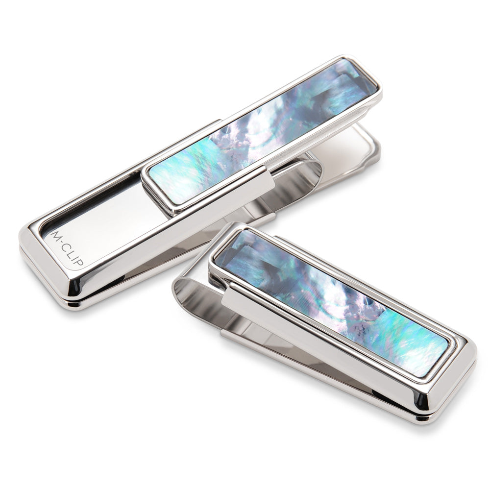 Mother of Pearl Gray Money Clip