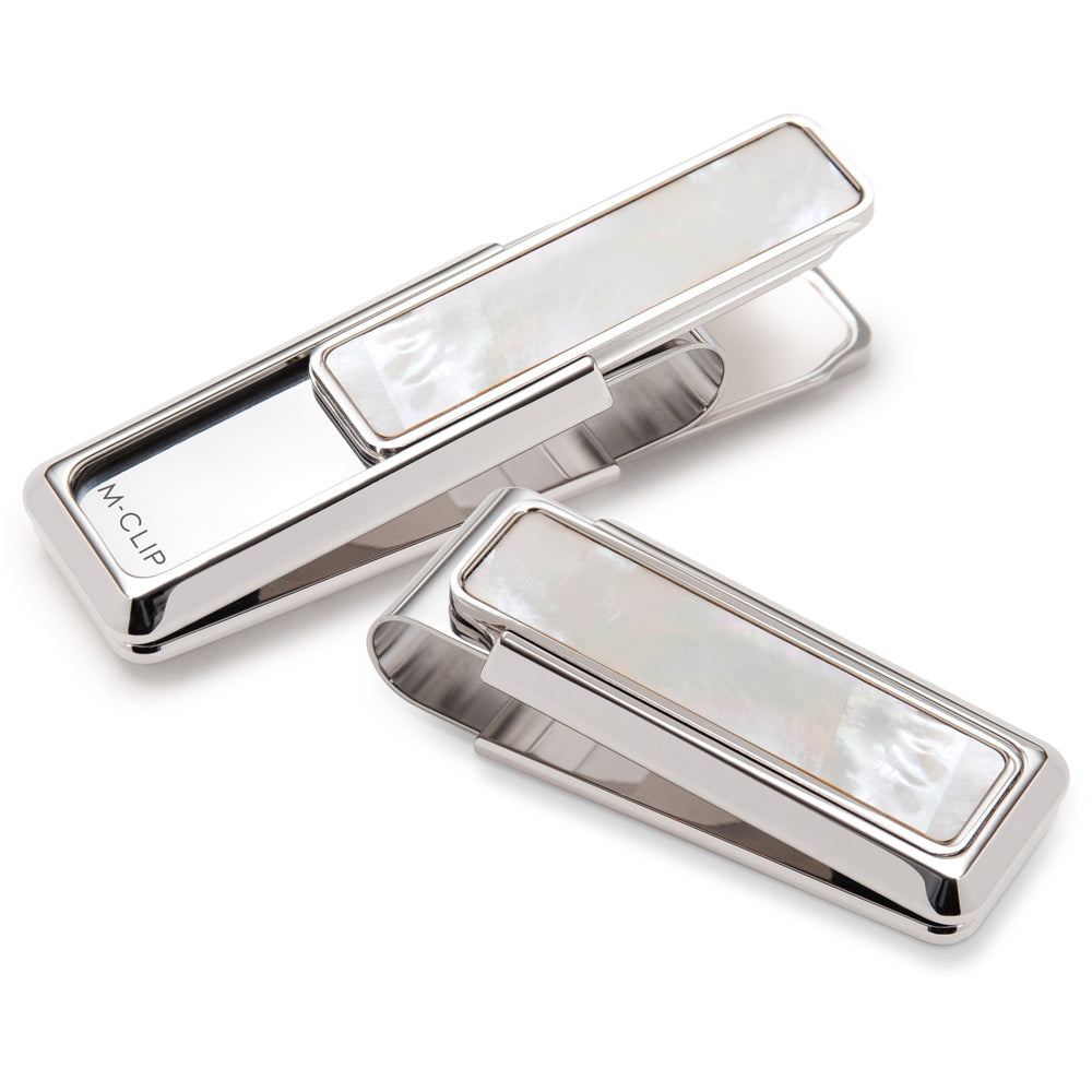 Mother of Pearl White Money Clip